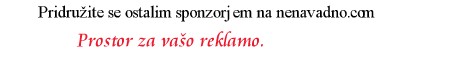 Najcenejse online sponzorstvo na obmocju Slovenije. NENAVADNO.COM